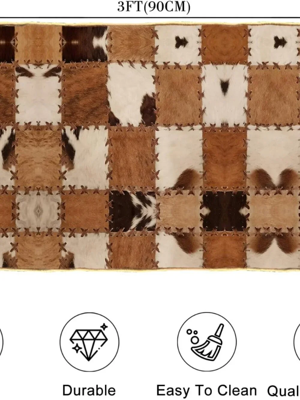 Cowhide Area Rug 2x3